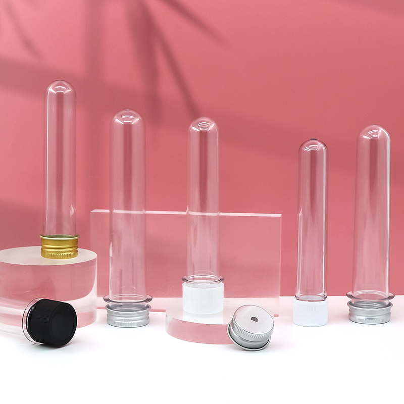 40 ml transparente zylindrische PET-Flasche für Lebensmittel und Süßigkeiten