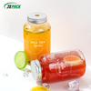 PET-Kunststoff-Bonbonglas, 500-ml-Saftflasche mit Aluminiumverschluss