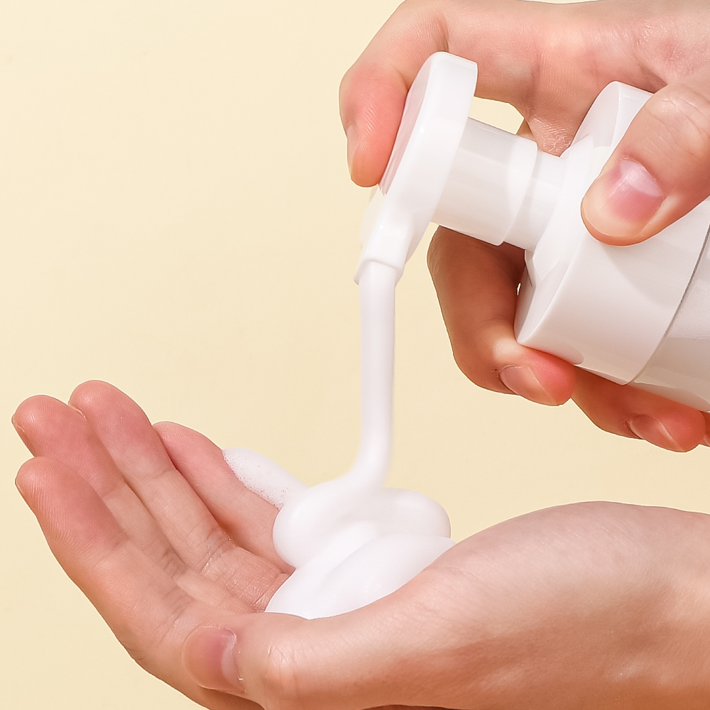 200 ml neue weiße Kunststoffschaumflasche mit Clip