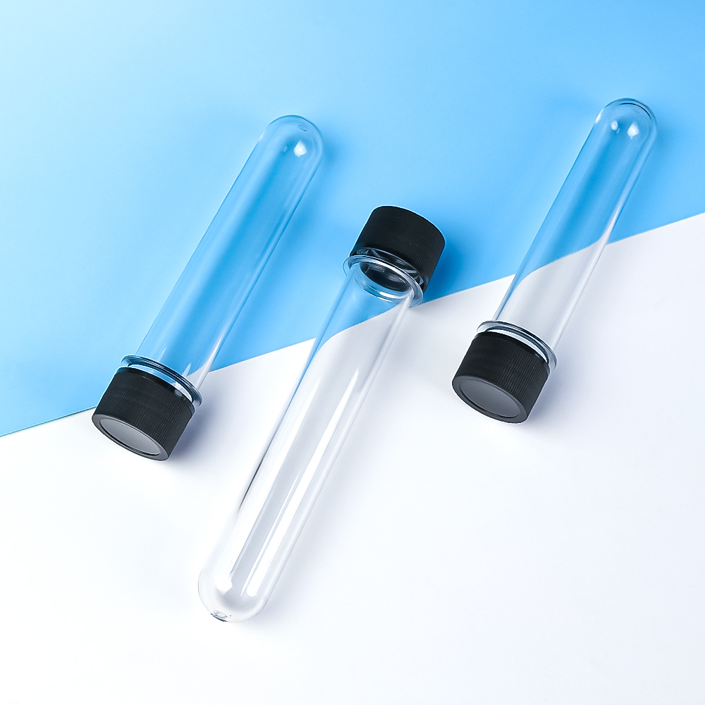 40 ml transparente zylindrische PET-Flasche für Lebensmittel und Süßigkeiten